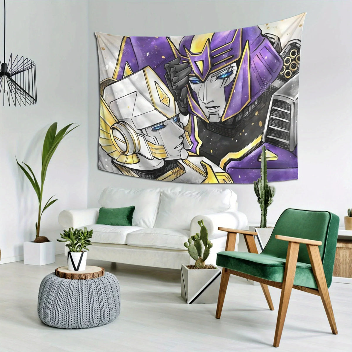 Bandiera Transformers - Megatron e bianco