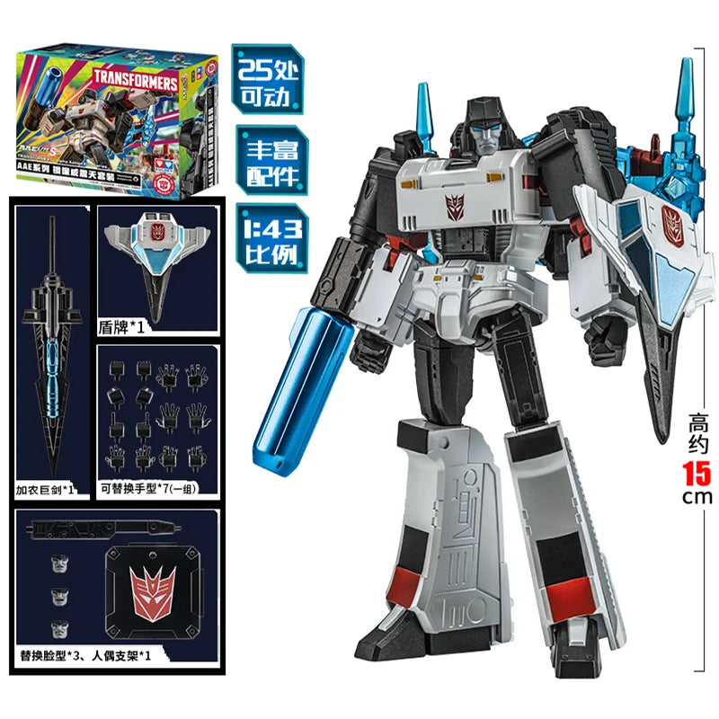 Statuetta Transformers Megatron Shattered Glass — Robot snodato 16cm