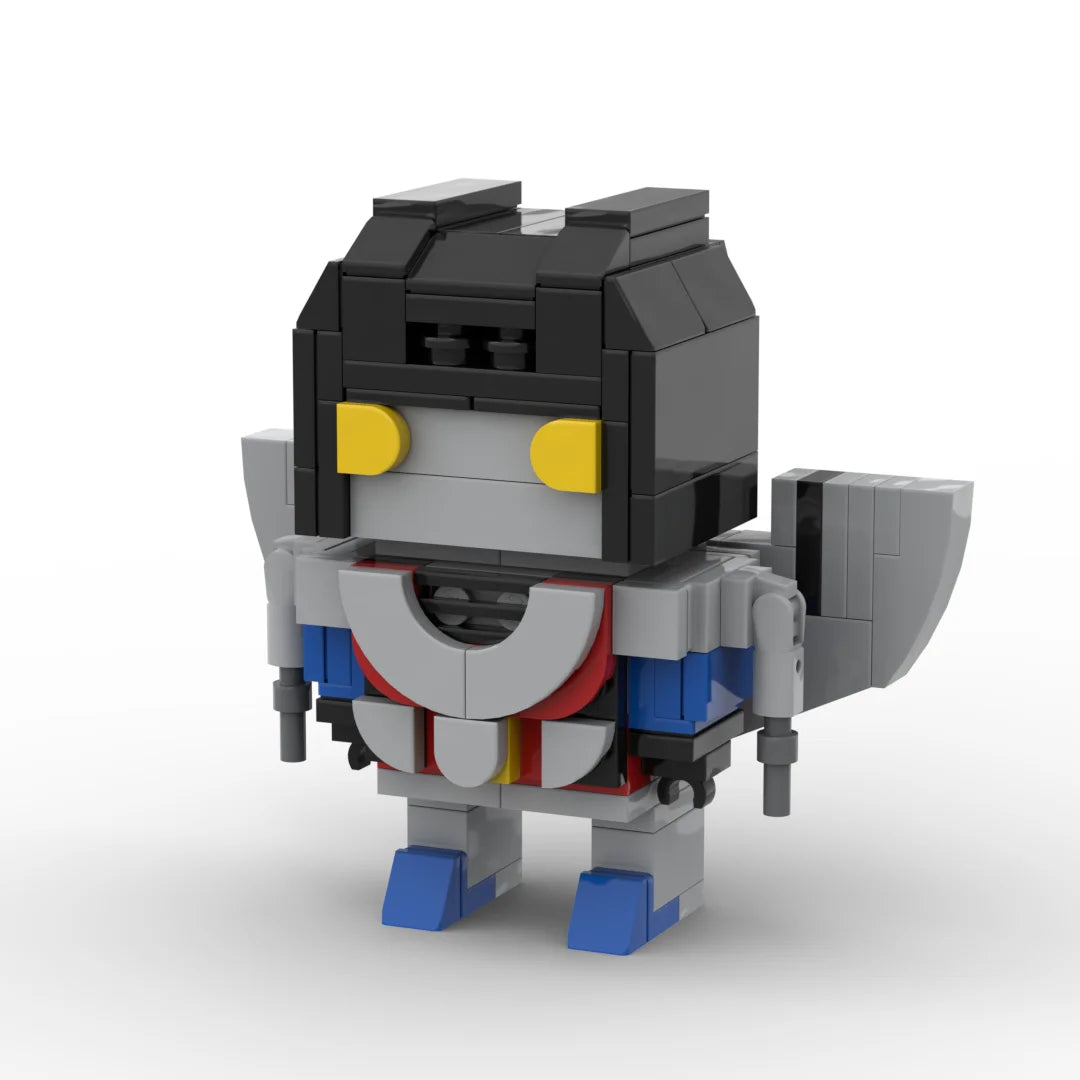 Figurina Transformers Starscream Edizione One Chibi — Brick Grigio Scuro Ascia Decepticon