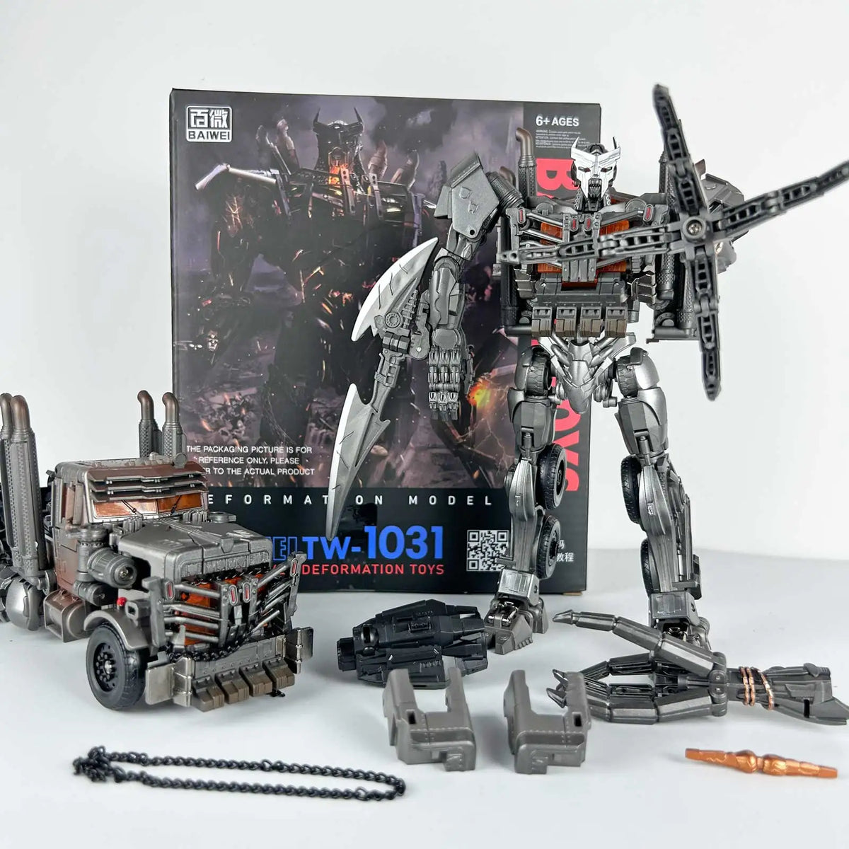 Figurina Transformers Scourge Modalità Bestia TW1031 — Cromo Quadrupede Accessori completi