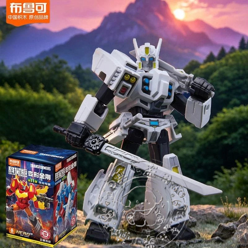 Figurina Transformers Drift bianco — Blokees Galaxy Guerriero dalla lama d'argento