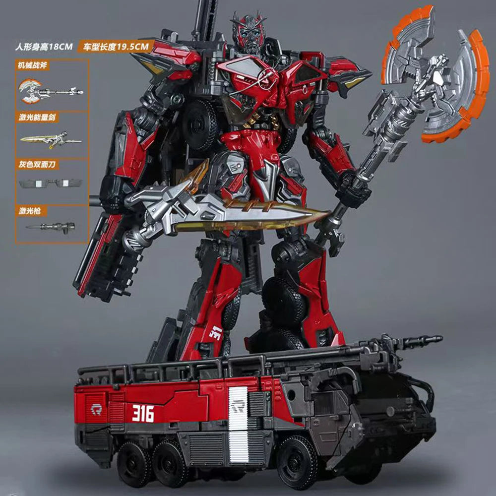 Statuetta Transformers Sentinel Prime TW1024 — Camion dei pompieri in lega, versione Deluxe
