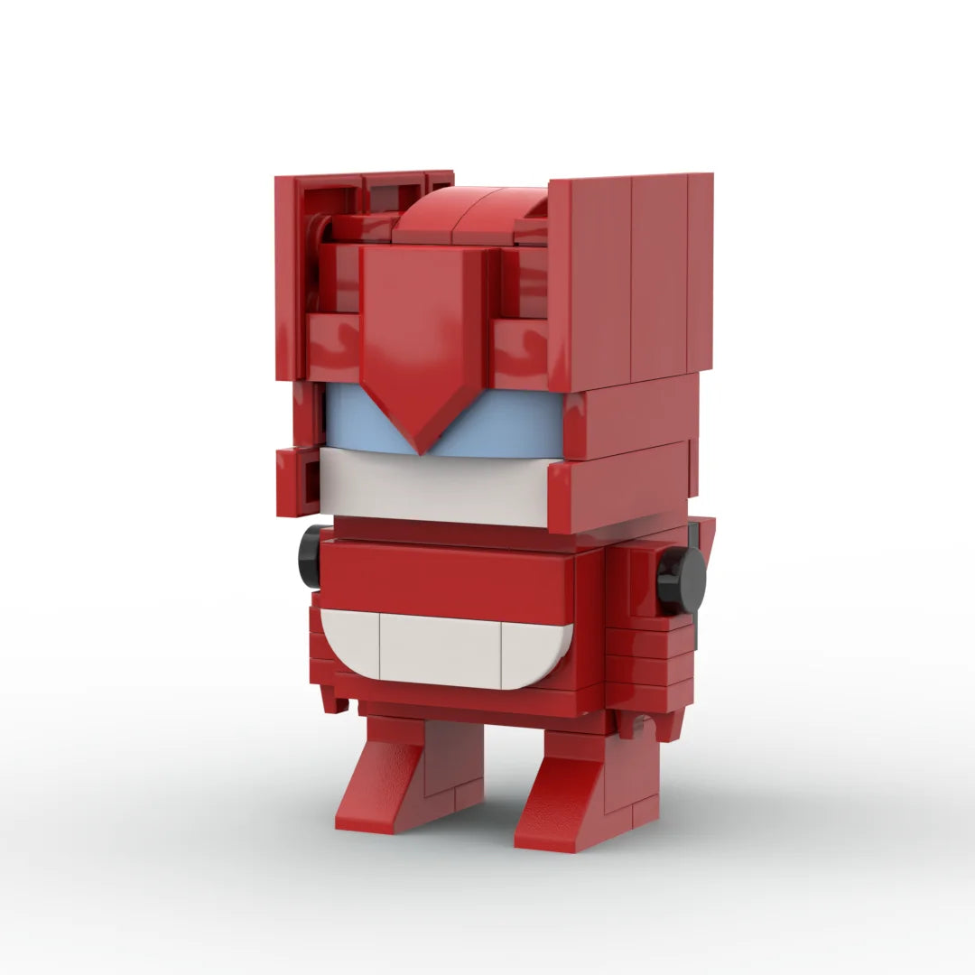 Figurina Transformers Lightspeed — Technobot in mattoncini rosso e rosa, velocissimo