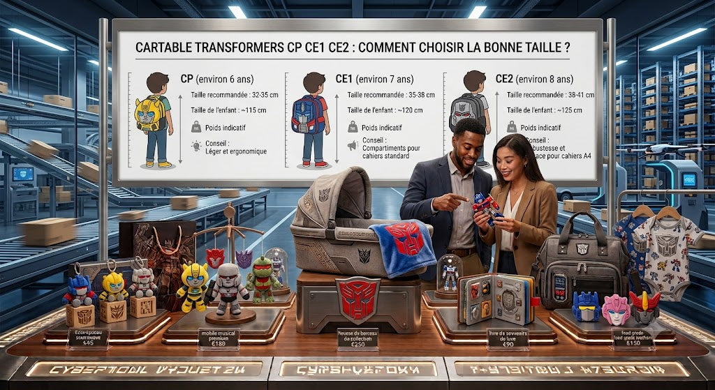 Cartable Transformers CP CE1 CE2 : comment choisir la bonne taille ?
