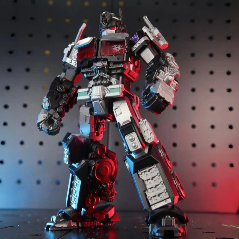 Figurina Transformers Nemesis Prime Blokees Beyond — Assemblaggio Movie 7 con sagoma nera