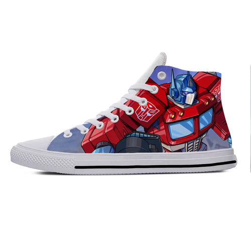 Baskets Montantes TransformersBlanc - PrimeRed