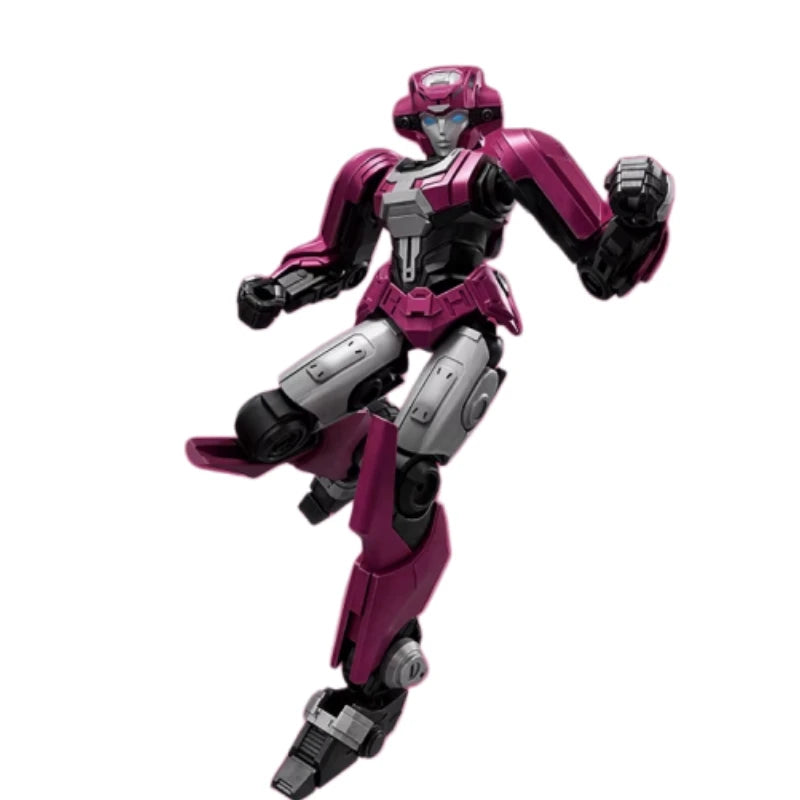 Figurina Transformers Aerial Origine ONE Blitzwing — Mattoncini rosa e bianchi, silhouette alata