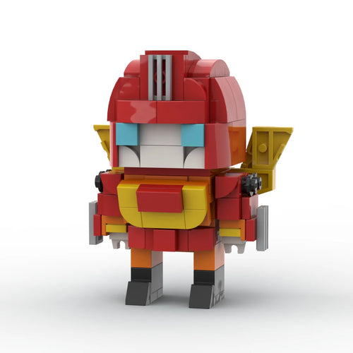 Figurina Transformers Rodimus Prime — Brick Rosso e Oro Capoguerra Compatto