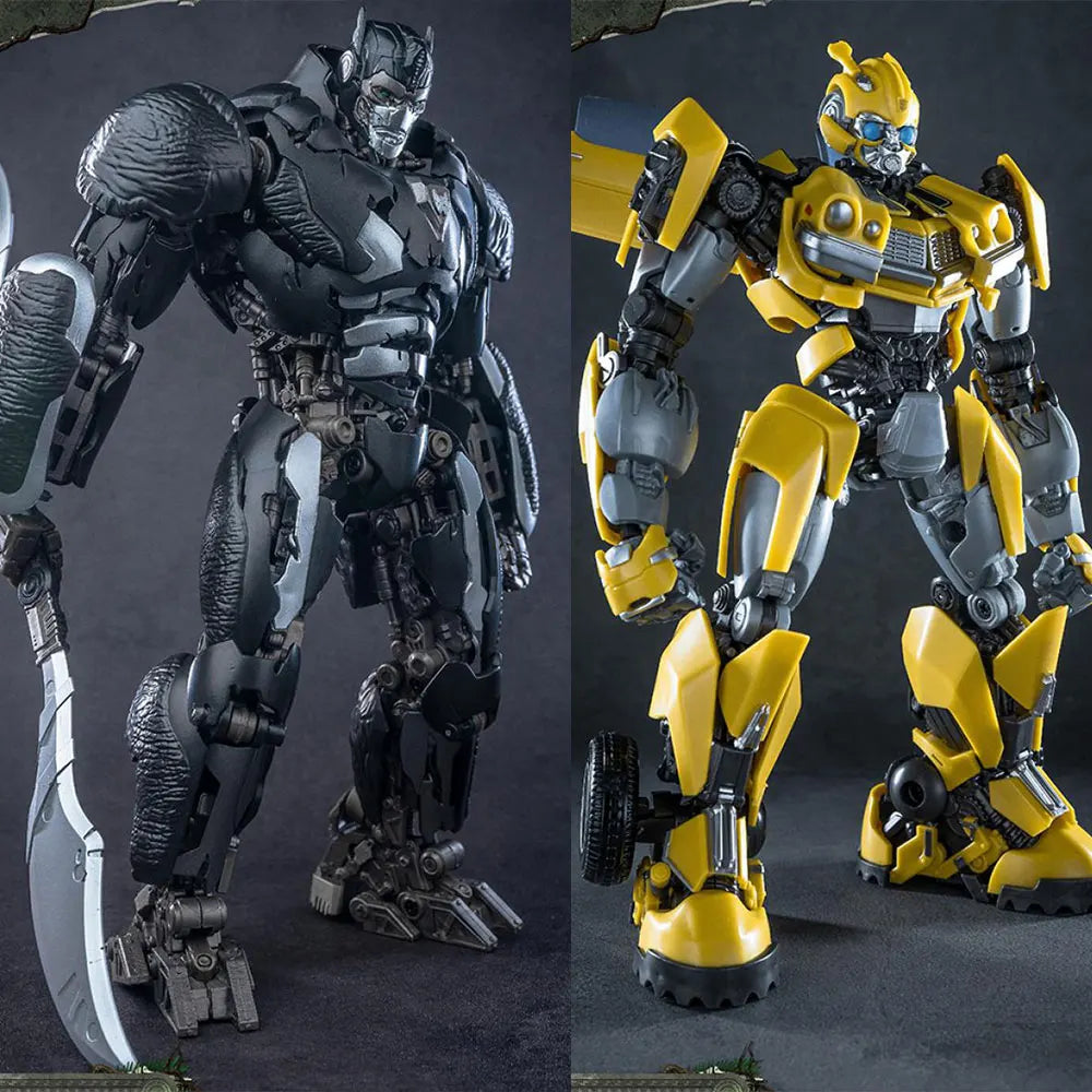 Duo di figurine Transformers Scourge e Bumblebee — Modellino Rise of the Beasts AMK