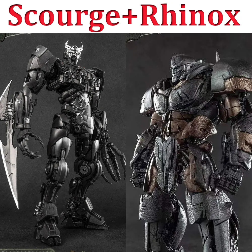 Duo di figurine Transformers Scourge e Rhinox — Duello tra predatori AMK