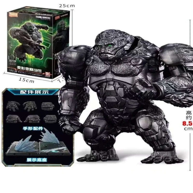 Action figure Transformers Optimus Primal in modalità bestia — Gorilla meccanico luminoso verde