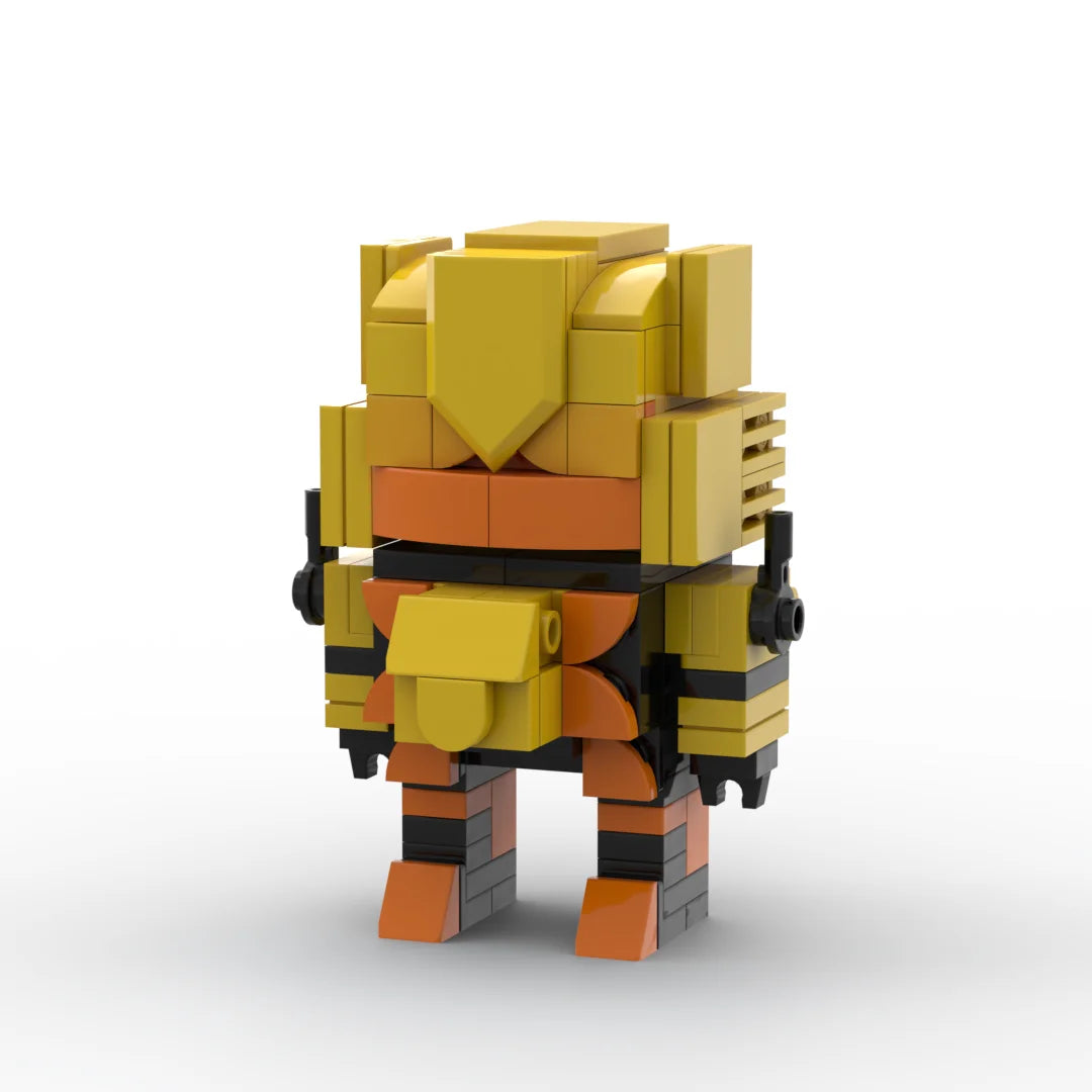 Action figure Transformers Razorclaw chibi — brick dorato, leone predatore compatto