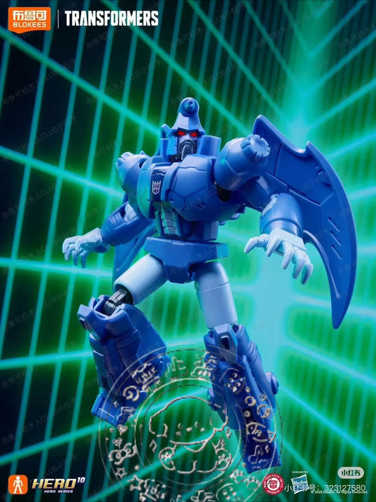 Figurina Transformers robot blu con lama immensa — Blokees Colosso Decepticon armato