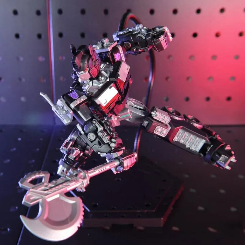 Figurina Transformers Nemesis Prime Blokees Beyond — Assemblaggio Movie 7 con sagoma nera