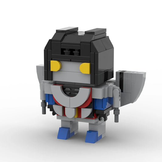 Figurina Transformers Starscream Edizione One Chibi — Brick Grigio Scuro Ascia Decepticon