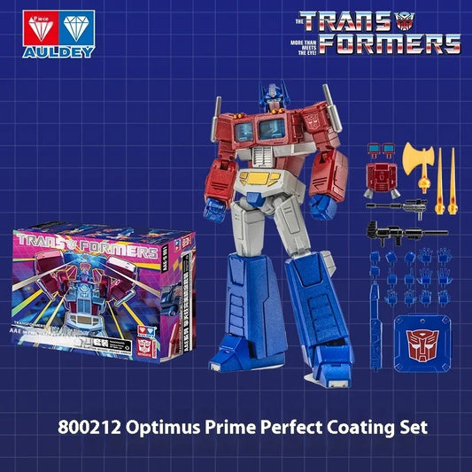 Figurina Transformers Optimus Prime AULDEY G1 — Edizione con rivestimento cromato perfetto e accessori completi