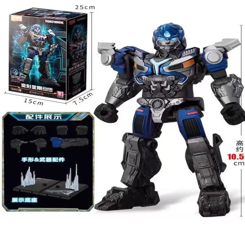 Figurina Transformers Mirage Blokees — Robot blu e bianco spia Autobot
