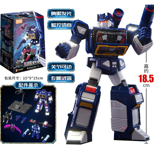 Figurina Transformers Soundwave 18cm — Leggenda sonora con luci e suoni Blokees