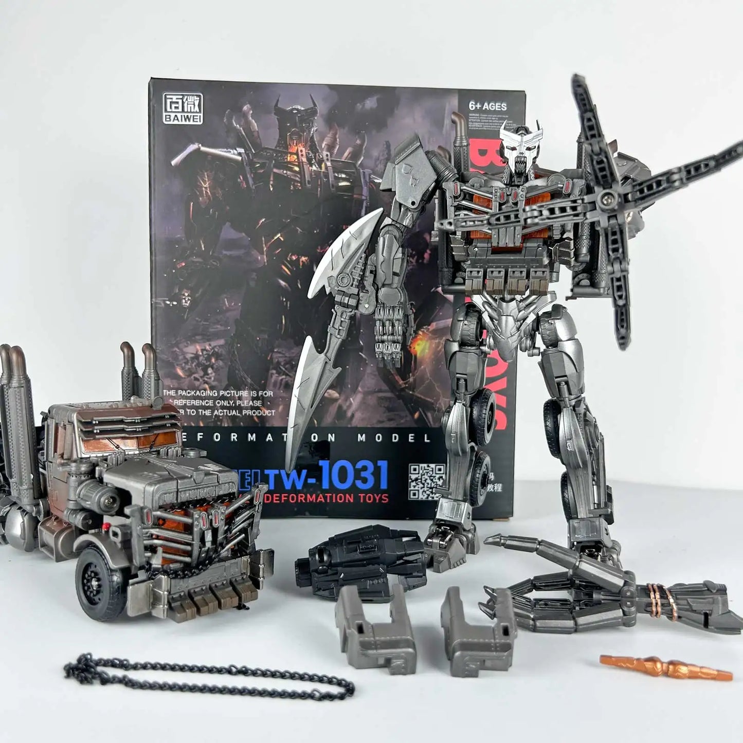 Figurina Transformers Scourge Modalità Bestia TW1031 — Cromo Quadrupede Accessori completi