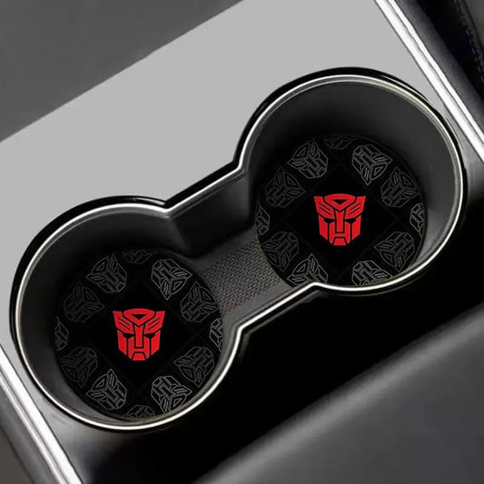 Portabicchieri Transformers Autobot rosso — Set doppio antiscivolo per auto