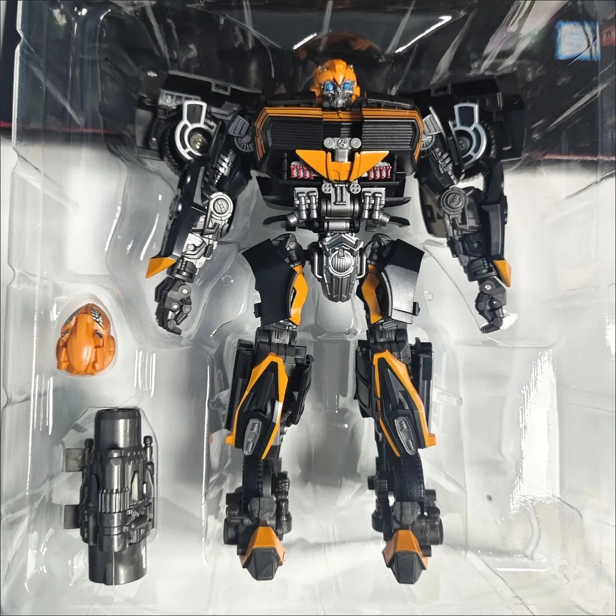 Figurina Transformers Bumblebee Black Bee TW1038 — Edizione nera e arancione Guerriero