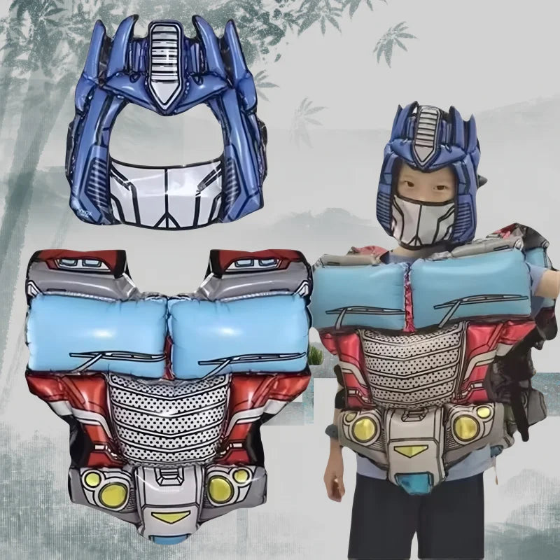 Déguisement Gonflable Transformers Enfant — Armure avec Masque et Épée