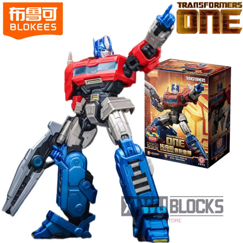Figurina Transformers Optimus Prime Origine Blokees — Brick blu e rosso edizione ONE