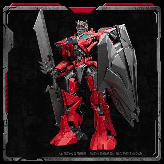 Figurina Transformers Sentinel Prime Blokees Lame Argentée — Mantello rosso sfondo scuro