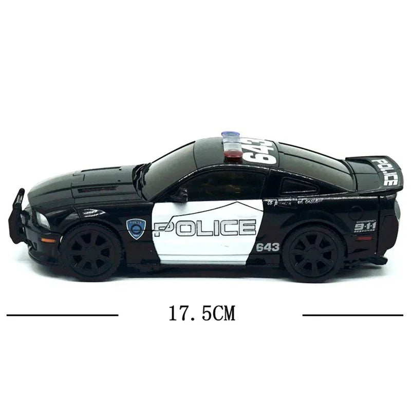 Figurina Transformers Barricade LS02 — Auto della Polizia Nera Modalità Combattimento