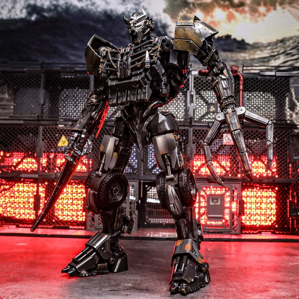 Figurina Transformers Scourge Grande scala 25cm — Lega luminosa Versione invecchiata