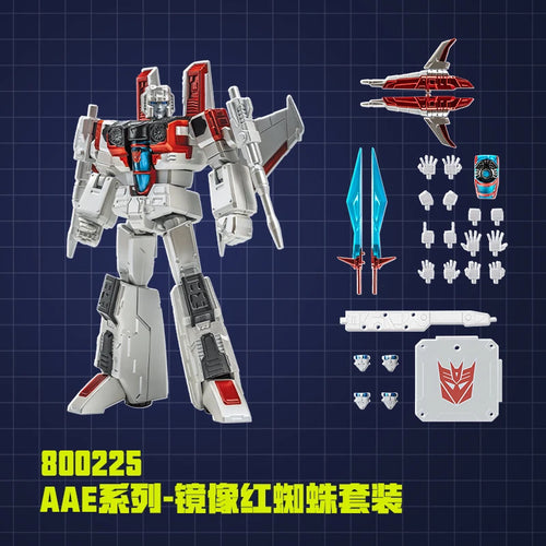 Figurina Transformers Starscream Edizione Specchio Cromato — Alpha Action Elite da collezione