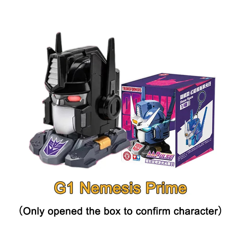 Ciondolo Transformers Nemesis Prime G1 — Portachiavi scuro in edizione effetto specchio