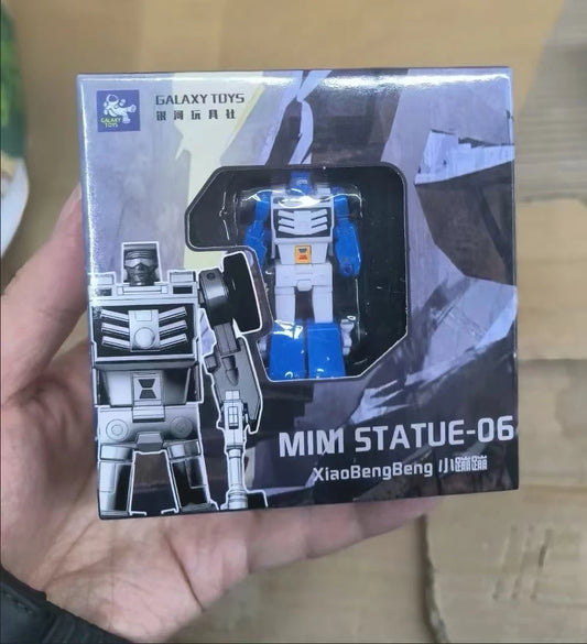 Mini figurina Transformers G1 Blu e Bianca — Statua sorpresa formato tascabile