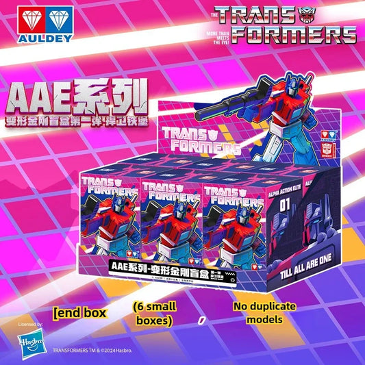 Espositore Transformers Alpha Action Elite — Set completo di 6 figurine garantite senza doppioni
