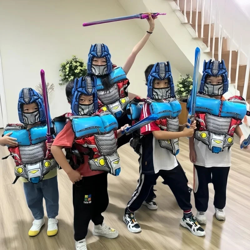 Déguisement Gonflable Transformers Enfant — Armure avec Masque et Épée