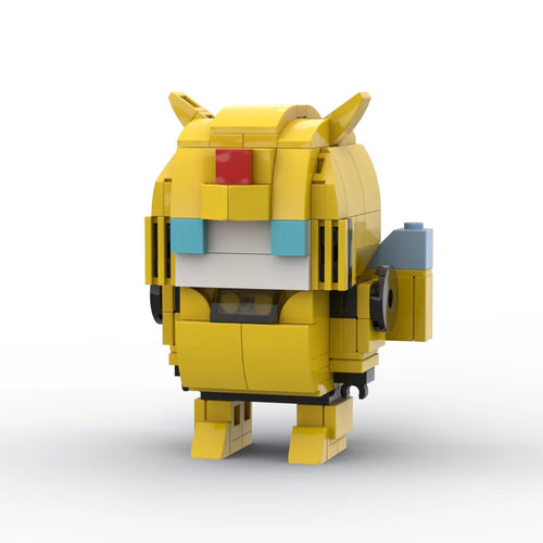 Figurina Transformers Bumblebee versione IDW chibi — mattoncino giallo compatto