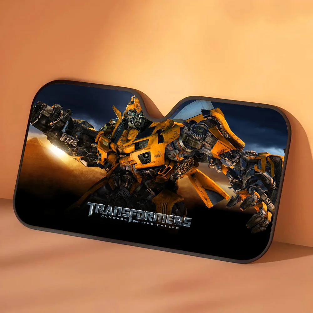 Parasole Transformers Bumblebee duello notturno — Protezione solare per auto durante il combattimento al crepuscolo