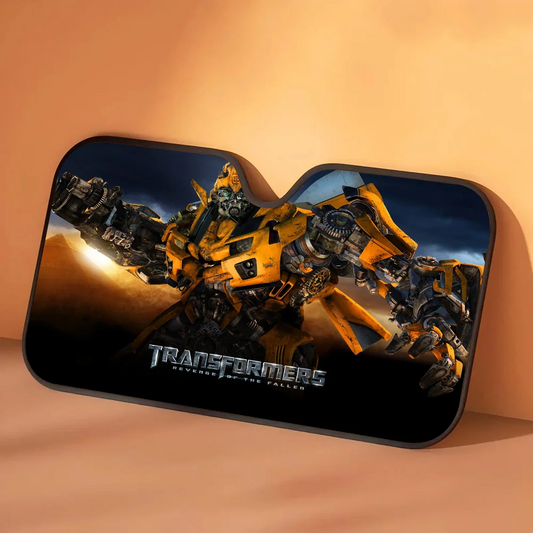 Parasole Transformers Bumblebee duello notturno — Protezione solare per auto durante il combattimento al crepuscolo