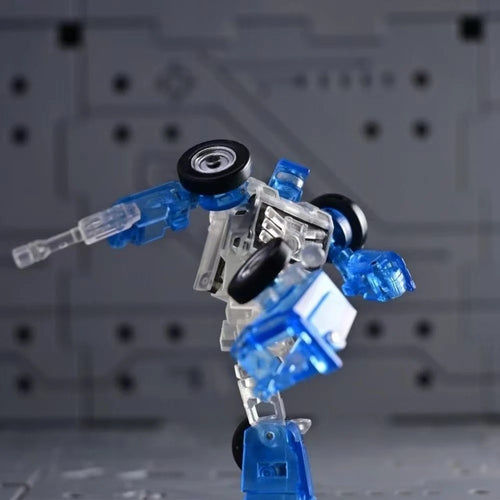 Mini figurina Transformers G1 Blu traslucido — Statua cromata in edizione limitata