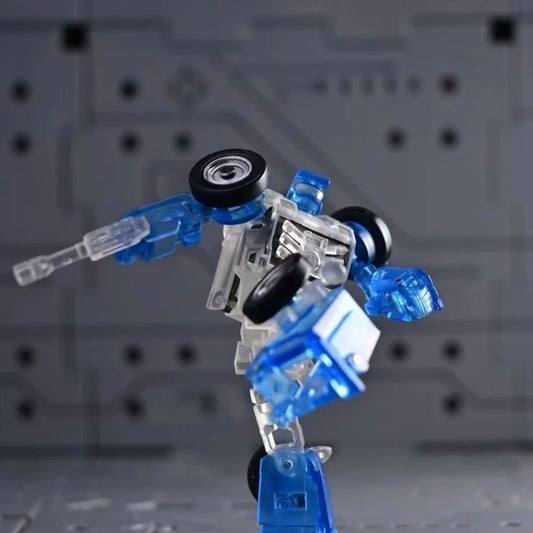 Mini figurina Transformers G1 Blu traslucido — Statua cromata in edizione limitata