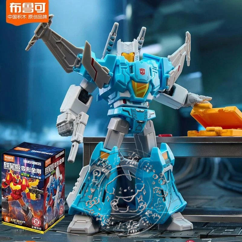 Figurina Transformers Robot alato turchese — Guerriero volante Blokees ad assemblaggio