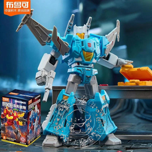Figurina Transformers Robot alato turchese — Guerriero volante Blokees ad assemblaggio