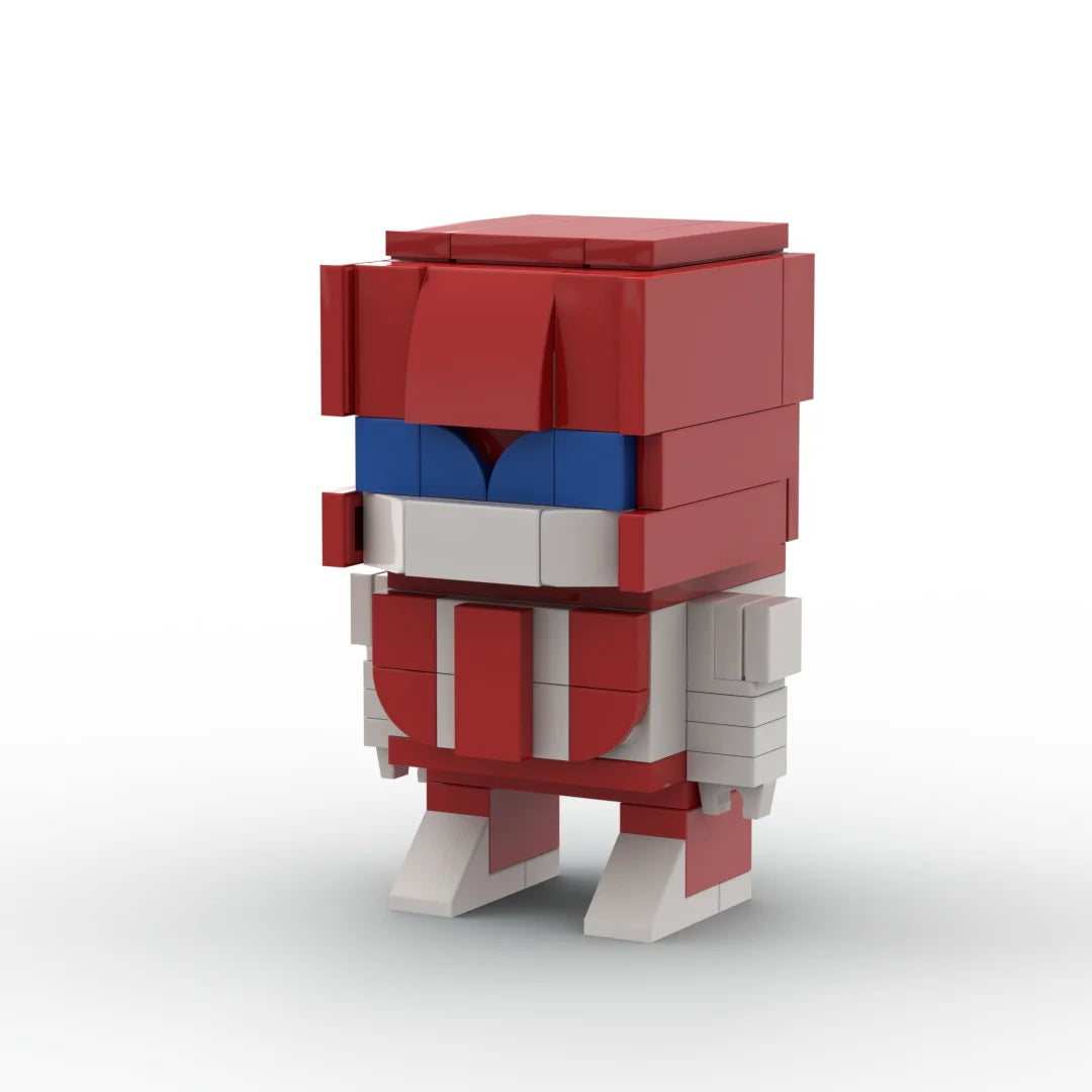 Figurina Transformers First Aid — ambulanza Protectobot in mattoncini rossi e bianchi