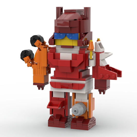 Figurina Transformers Computron — Combiner Gigante Brick Rosso e Arancione