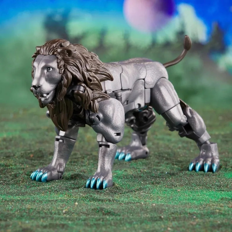 Figurina Transformers Leo Prime Nemesis Voyager — Edizione Hasbro Maximal ruggente