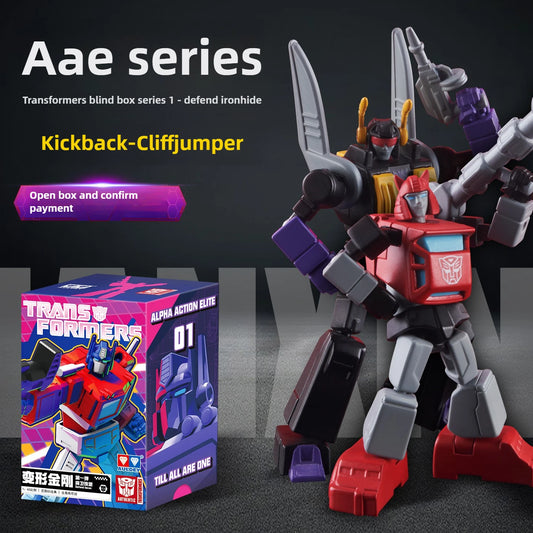 Figurina Transformers Kickback e Cliffjumper — Duo Decepticon-Autobot Blind Box AAE