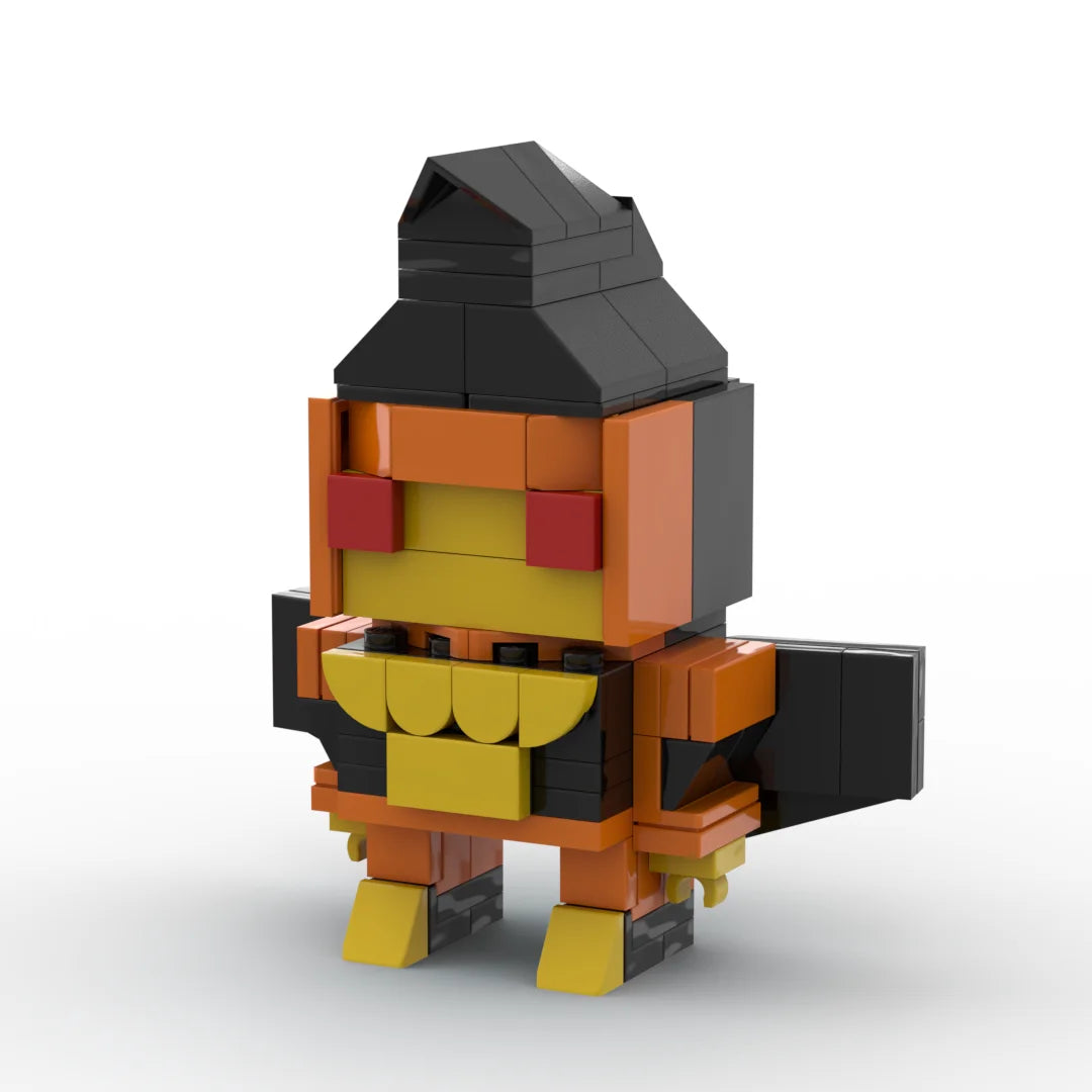 Figurina Transformers Divebomb — condor Predacon in mattoncini marroni e arancioni
