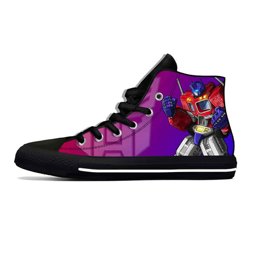 Baskets Montantes Transformers Noir - Mauve