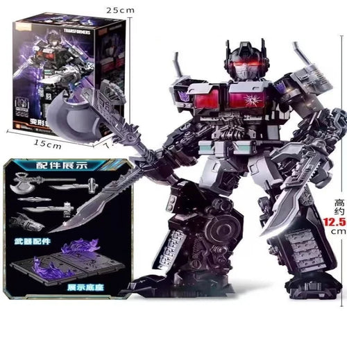 Action figure Transformers Nemesis Prime — Doppia lama scarlatta, armatura scura