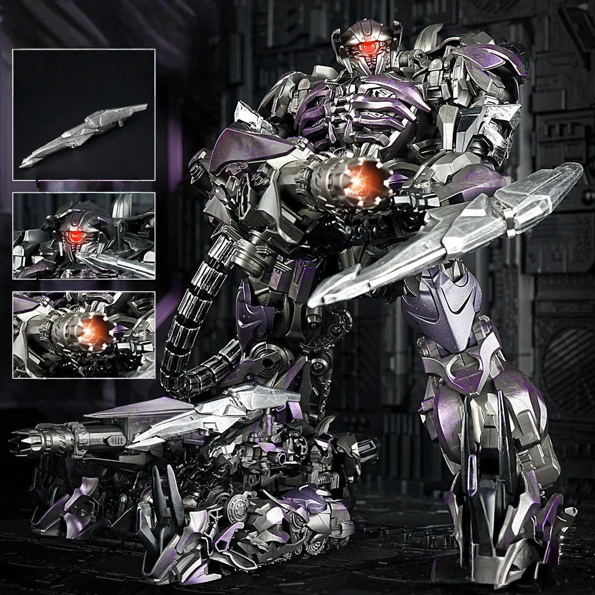 Figurina Transformers Shockwave Shockblast — Robot in stile cinematografico con occhio LED rosso